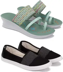 BERSACHE Extra Soft Classic Casual Flip Flops for Women with Regular wear | Ultra Soft & Flexibility Technology | Combo(PP)-1948-1680 Multicolor