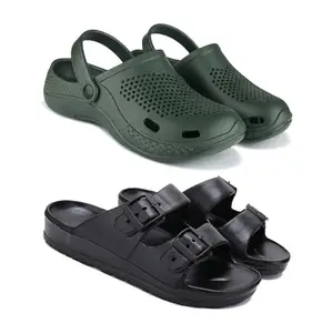 BERSACHE Lightweight Stylish Clog with Sole for Men Multicolor