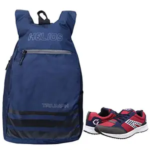 Gowin Nx-2 Red/Blue Size-7 With Triumph Back Bag Helios Pro-6002 Navy Grey