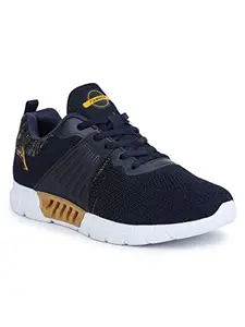 ABROS Men's Nolan ASGO0110 Sports Shoes_Navy/Mustard_8UK