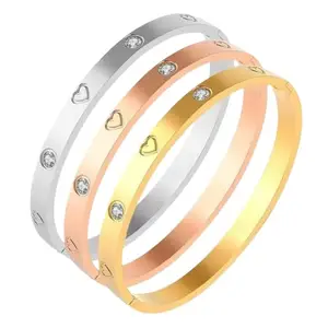 MIAMI bracelet for women Stylish Bangles for women Adjustable Anti Tarnish Bracelet for girls rose gold Kada for Women Accessories Anti Tarnish Jewellery Stainless Steel Cuff Bracelet gifts Combo