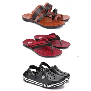 Men's Sandals | Lightweight | Stylish & Easy to Wear For Men's GR-SAN-(3-COMBO)-3151-3129-3014-6