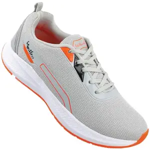WALKAROO Men's Sports Shoe (20013834-GYOR) 08 UK Grey Orange
