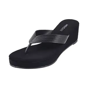 Mochi Womens Synthetic Black Slippers (Size (9 UK (42 EU))