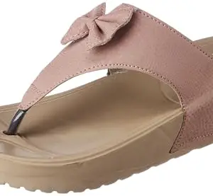 Aqualite Women FF-30 Slipper, Peach/Beige, 4 UK/India