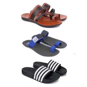 DRACKFOOT Men's Sandals | Lightweight Wear| Stylish & Easy to Wear For Men's GR-SAN-(3-COMBO)-3151-3134-3024-8