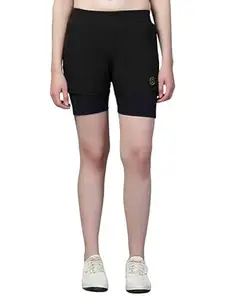 CHKOKKO Gym Shorts for Women Workout Sports Running Quick Dry Fit Double Layer Inner Compression with Pockets Breathable Lightweight Wear