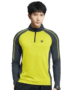 EYEBOGLER Men Polo Neck Solid Full Sleeve Regular Fit T-Shirt