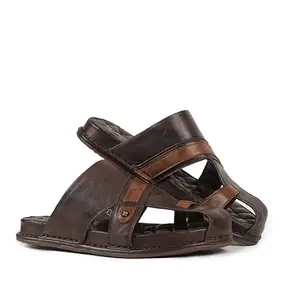 Pierre Cardin PC1049 Leather Casual Slipper Sandals for men_Tan_41