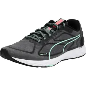 Puma Women's Speed 300 Racer 2 WN's Black-Green Glimmer White Running Shoe-3 Kids UK (19310501)