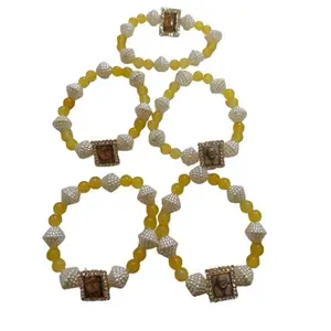 Adjustable Sai Baba Bracelet Classic Design for Men and Women Pack Of 5 (Multi-Colour)