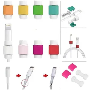 RODZ FRX 20 Pack Cube Square Colorful USB Cable, Earphones & Charger Protective Cover for Apple Mobile Products
