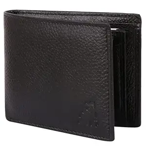Zorfo Genuine Lather Wallet 3 Card Slots, Coin Slot with Hidden Pocket & Premium Gift Box (Black)