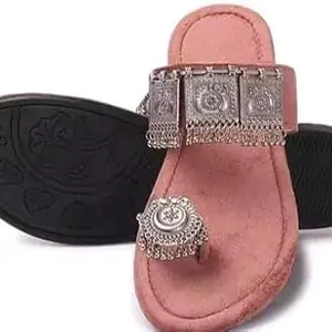 velvet slippers for women (PINK, 4)