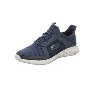 Skechers mens ELITE FLEX - Navy/Orange Casual Shoe - 11 UK (52640)