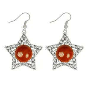 Reiki Crystal Products Red Jasper Star Shape Gemstone Earring Tops|Studs | Charged by Reiki Grandmaster & Vastu Expert