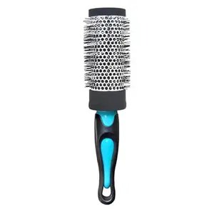 BlackBoss Medium Hot Curl Hair Brush For Blow Drying, Styling, Curling, Straighten High-resistance Ceramic Brush For All Type Hairs Women & Men HBM5 (Blue)