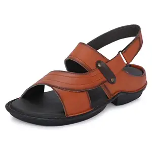 Centrino Men's Sandals | Stylish & Comfortable with Cushioned Insole | Adjustable Straps for a Secure Fit | Durable & Versatile for Everyday Wear 6610-3_Tan_10