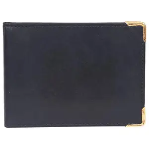 Leatherman Fashion LMN Genuine Leather Black Unisex Cardholder (3 Card Slots)