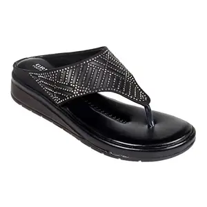 Stepee Fancy doctor slippers | Soft Sandal for women | Comfortable Footwear for women (BLACK, numeric_5)