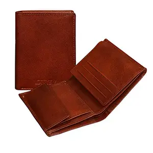 ABYS Genuine Brown Leather Wallet ||Card Holder||Coin Purse||ID case for Men and Women