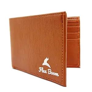 Flex Boom Men's Wallet RFID Genuine Leather Bifold Wallets for Men (Dynamic Brown)