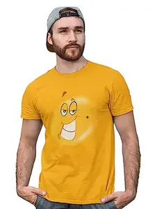 Danya Creation Naughty Smiling Emoji Blend T-Shirt (Yellow) - Clothes for Emoji Lovers - Suitable for Fun Events - Foremost Gifting Material for Your Friends and Close Ones