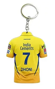 BLACKTAIL chennai superkings Keychain, csk Jersey dhoni 7 2020 Key Chain (Multicolor) | Glass