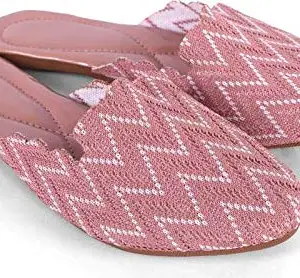 Generic Juttiwala Women's. Pink Synthetic Trendy With Comfortable Ethnic Slippers , Rajasthani Jhutti, Traditional Slippers 5 UK