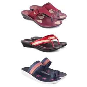 Women's Sandals | Lightweight Wear| Stylish & Easy to Wear For Women'S PCV-SAN-(COMBO-3)-1974-1958-1991-8