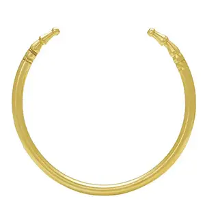 Memoir Brass tube design smooth adjustable free size, open end Bangle cuff kada jewellery for Men and Women
