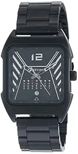 Fastrack Gamify Quartz Analog with Day and Date Black Dial Black Metal Strap Watch for Guys - NT3249NM01​