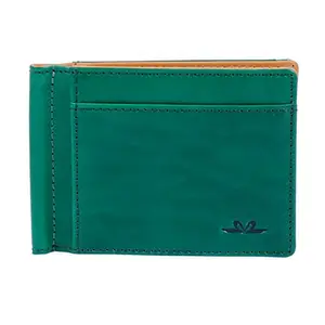 Luxxora Genuine Leather Men's Money Clip Wallet with Card Slot and Currency Clip , Stylish Look. Available Color Green, Black Navy (Green)