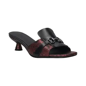 BAGATT Padma Black/Bordo Women's Mules Heels - UK 6