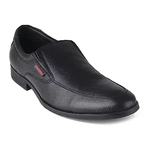 Red Chief Black Leather Formal Slip on Shoes for Men