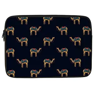 Crazyify Camel Printed Laptop Sleeve/Laptop Case Cover/Laptop Bag 11 inch with Shockproof & Waterproof Linen On All Inner Sides | MacBook/Laptop Sleeve for Men & Women