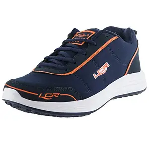 LANCER Men's Navy Blue Orange Running Shoes INDUS-242-43