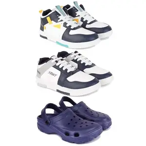 DRACKFOOT Men's Stylish Casual Shoes | Comfortable & Trendy Daily WearPremium Casual Shoes for MenGRT-(3-Combo)-1074-1075-3121-7 Multicolor