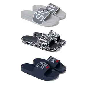 DRACKFOOT Men's Sandals | Lightweight Wear| Stylish & Easy to Wear For Men'S GR-SAN-(3-COMBO)-1589-3103-1588-8