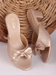 Picktoes PT-452 Women's Gold Synthetic Leather Outdoor Heel Sandal