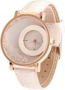 ITHANO Mx Re Analogue White Strap White Dial Women's Watch with Moving Crystals - ITMRWH01