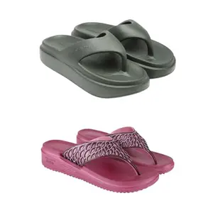 ZENWEAR Extra Soft Classic Casual wear with Ultra Soft Flexibility Technology Heels for Women's/Girl's(6111+1868) Multicolor