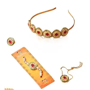 Rakhi for Bhaiya and Bhabhi Rakhi Set Gift for Sister & Brother Kids 4 Items Lumba Dora Rakhi Combo Set (Multicolor)
