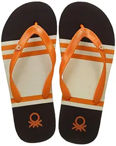 United Colors of Benetton Men Brown/Orange Flip-Flops-8 UK/India (42 EU) (18A8CFFPM057I)