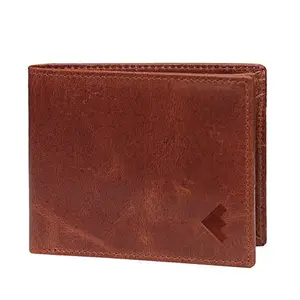 Fustaan Men Tan Formal Genuine Leather Bi-fold Wallet