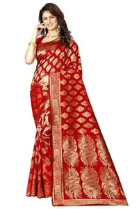 Shasmi Women's Banarasi Saree Pure Kanjivaram Silk Saree Soft new ladies 2026 Design Wear Pattu Sarees Latest Cotton Party Sari collections With Blouse Piece for Wedding sadi (PARI 75)