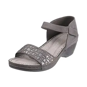 Mochi Women Grey Synthetic Sandals,EU/39 UK/5 (33-3076)