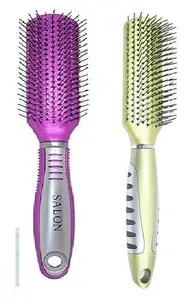Flat Hair Brush With Handle For Men and Women Pack Of 2