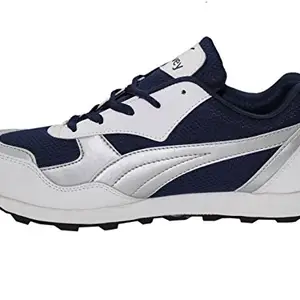 HARVEY SPORTS & FITNESS Sport Shoes - Men's Running Shoes Multi Sport Athletic Jogging Fitness [White Silver] (10 UK)
