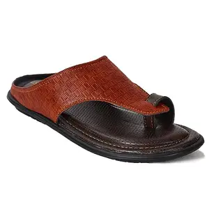 AJANTA Men Tan Flat Sandal CG1076